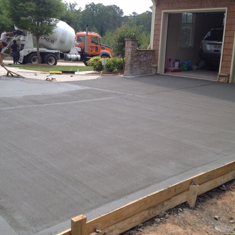 another concrete driveway installation